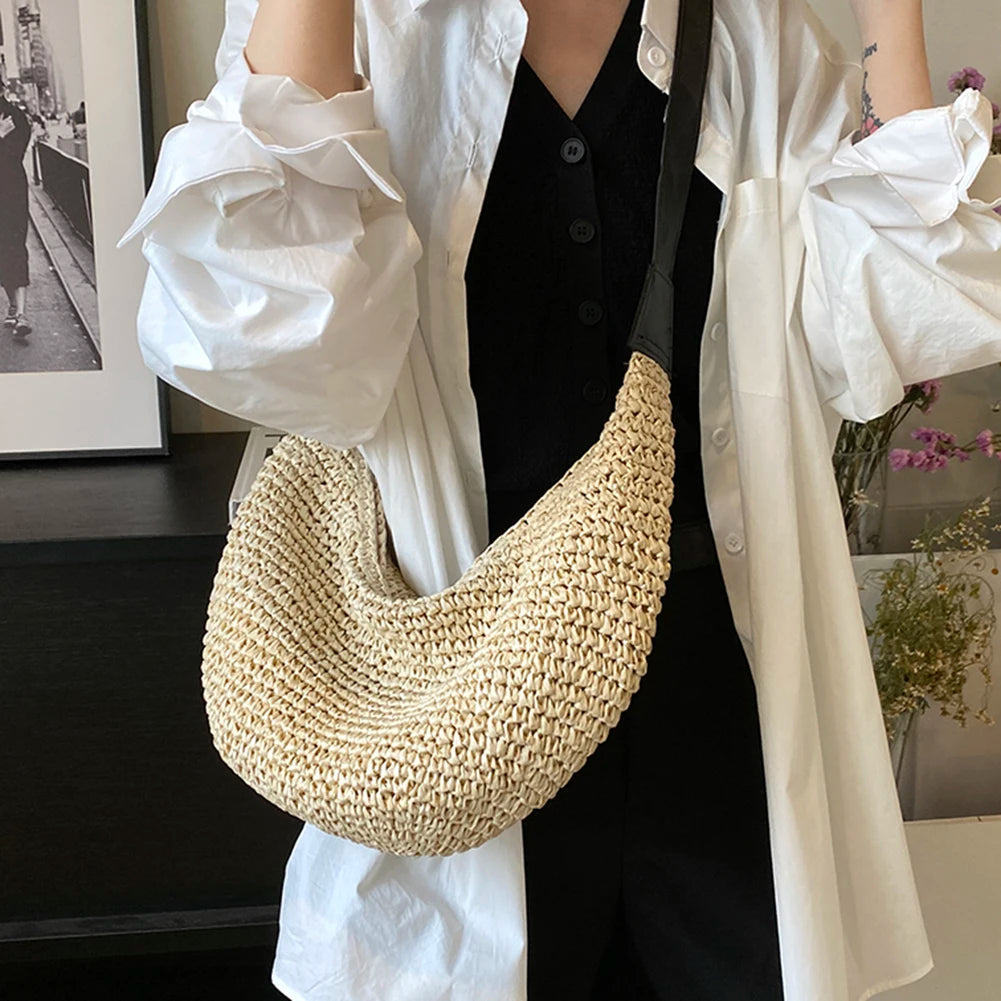 Nouveau sac demi lune tendance