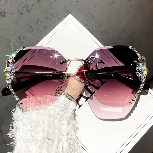 Lunettes de soleil Vintage avec strass